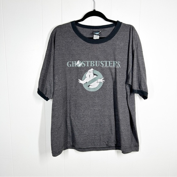 Thunder Creek Ghostbusters Gray and Black Ringer Tee Extra Large - Picture 1 of 6